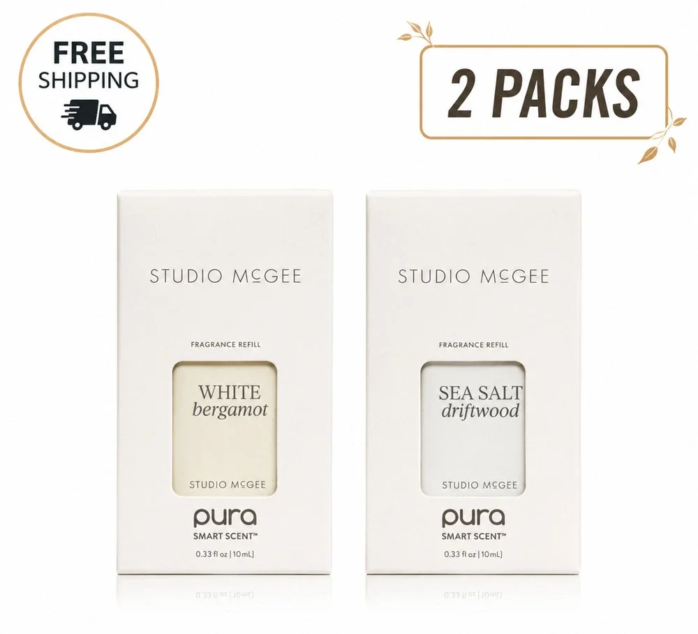 Pura Studio McGee White Bergamot & Sea Salt Driftwood Refill 2 Pack